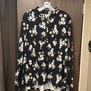 Floral full zippered jacket